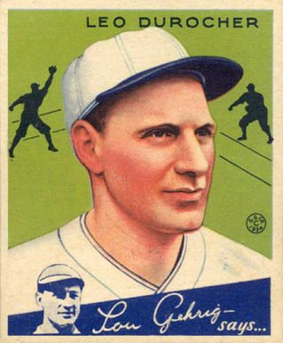 1934 Goudey Leo Durocher #7 Baseball Card