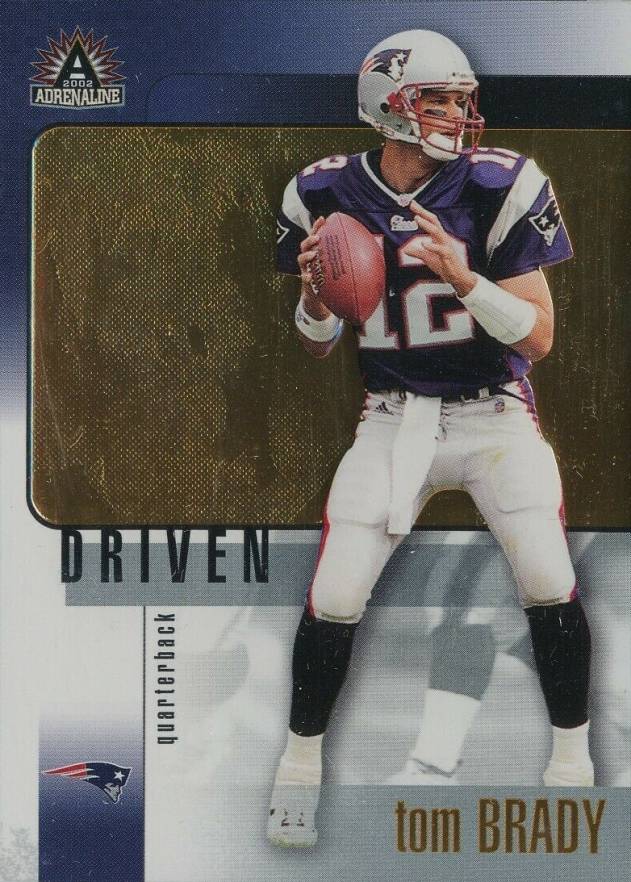 2002 Pacific Adrenaline Driven Tom Brady #18 Football Card
