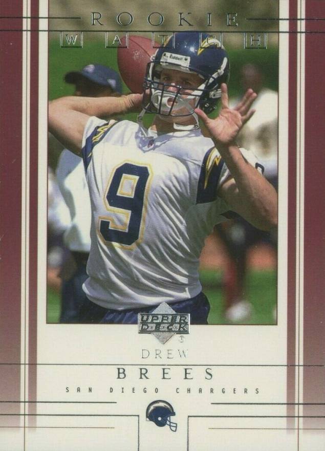 2001 Upper Deck Drew Brees #206 Football Card