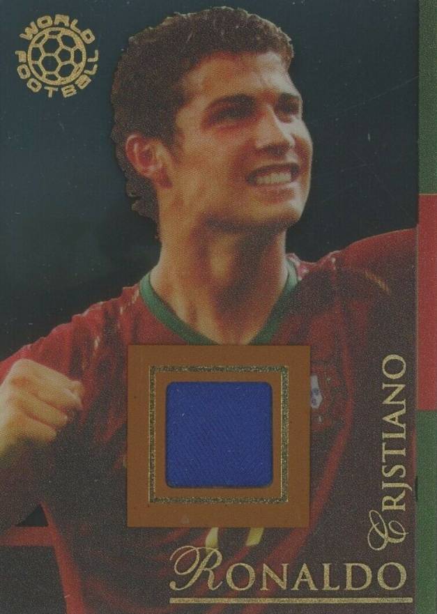 2007 Futera World Football Clear Jersey Cristiano Ronaldo #FC20 Soccer Card
