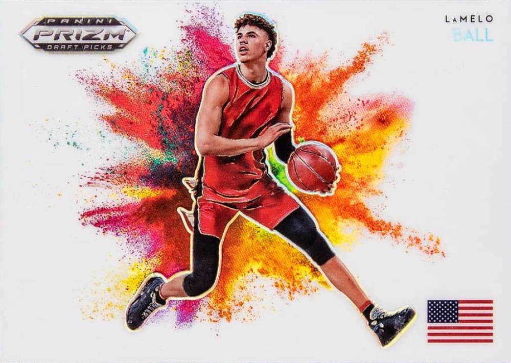 2020 Panini Prizm Draft Picks Color Blast LaMelo Ball #CBLB Basketball Card