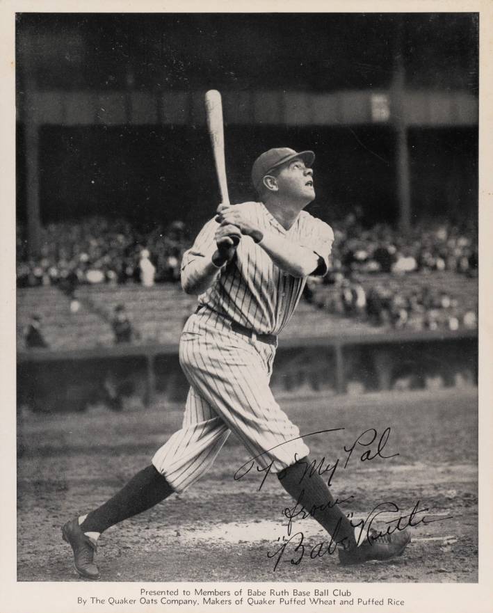 1934 Quaker Oats Babe Ruth Premium Photo Babe Ruth # Baseball Card