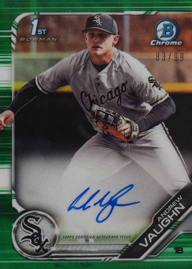 2019 Bowman Draft Chrome Draft Picks Autograph Andrew Vaughn #CDAAV Baseball Card
