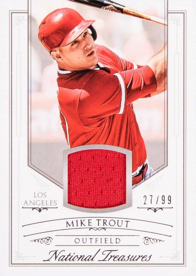 2015 Panini National Treasures Mike Trout #117 Baseball Card