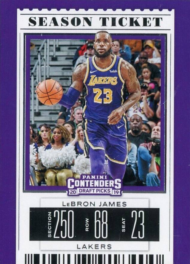 2019 Panini Contenders Draft Picks LeBron James #38 Basketball Card