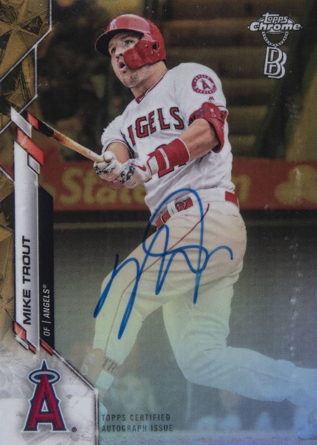 2020 Ben Baller Chrome Autographs Mike Trout #BBAMT Baseball Card