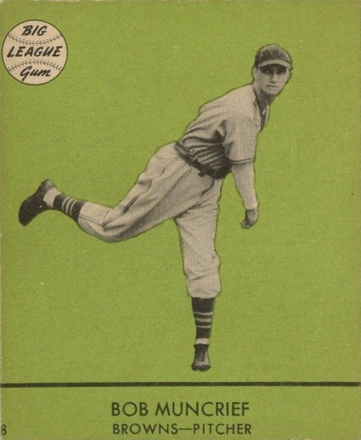 1941 Goudey Bob Muncrief #8g Baseball Card