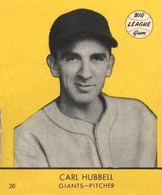1941 Goudey Carl Hubbell #20y Baseball Card
