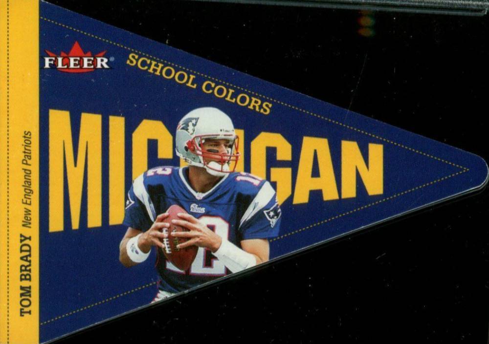 2002 Fleer School Colors Tom Brady #14 Football Card