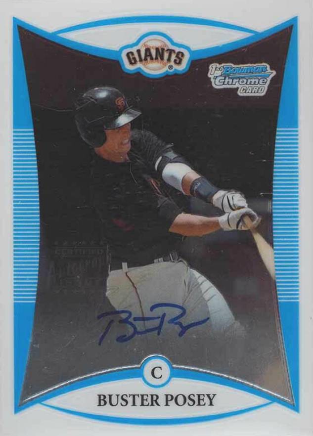 2008 Bowman Chrome Draft Buster Posey #128 Baseball Card