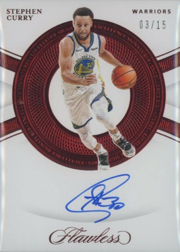 2019 Panini Flawless Excellence Signatures Stephen Curry #ESSCY Basketball Card