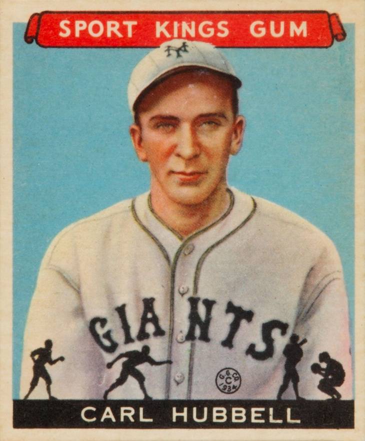 1933 Goudey Sport Kings Carl Hubbell #42 Baseball Card
