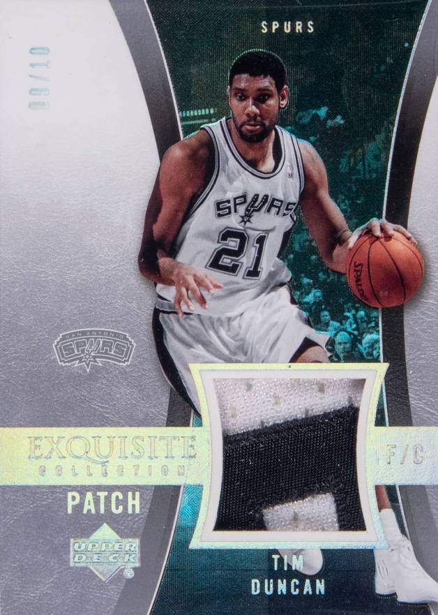 2004 Upper Deck Exquisite Collection  Tim Duncan #35-P Basketball Card