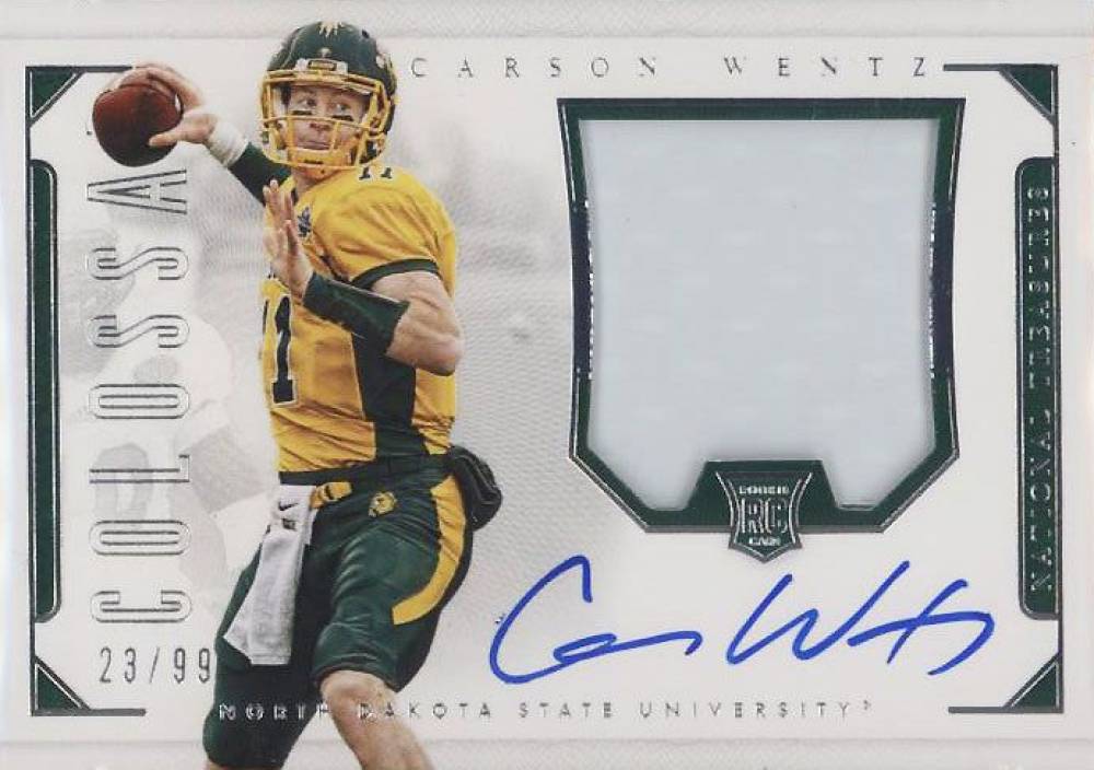 2016 Panini National Treasures Collegiate  Carson Wentz #204 Football Card