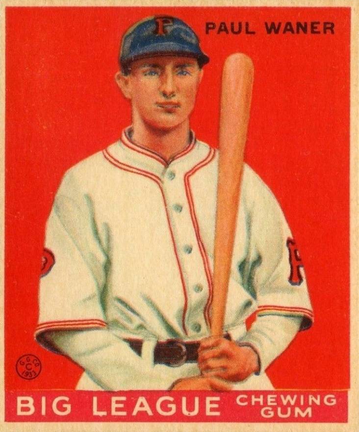 1933 Goudey World Wide Gum Paul Waner #25 Baseball Card