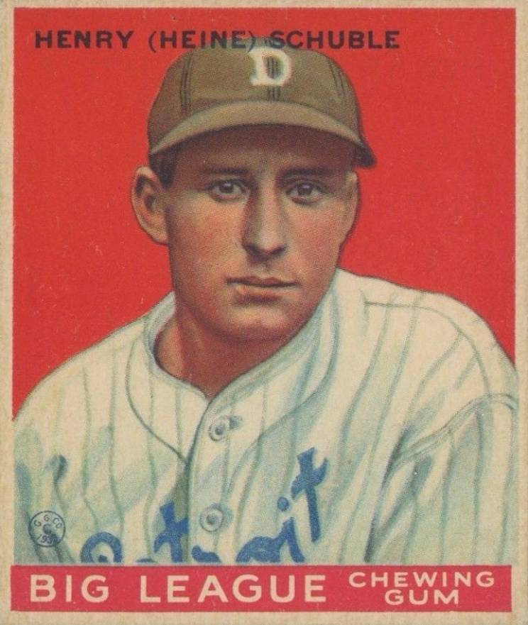 1933 Goudey World Wide Gum Henry Schuble #4 Baseball Card