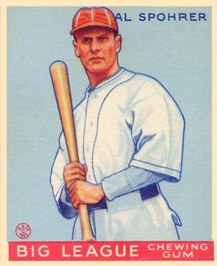 1933 Goudey World Wide Gum Al Spohrer #94 Baseball Card
