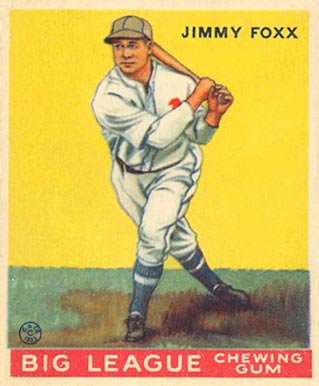 1933 Goudey World Wide Gum Jimmy Foxx #85 Baseball Card