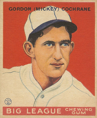 1933 Goudey World Wide Gum Mickey Cochrane #69 Baseball Card