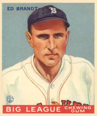 1933 Goudey World Wide Gum Ed Brandt #50 Baseball Card