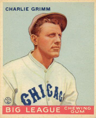 1933 Goudey World Wide Gum Charlie Grimm #51 Baseball Card