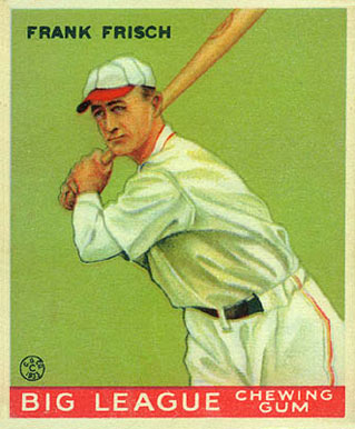 1933 Goudey World Wide Gum Frank Frisch #49 Baseball Card