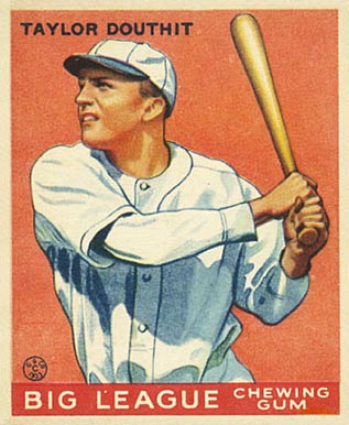 1933 Goudey World Wide Gum Taylor Douthit #40 Baseball Card