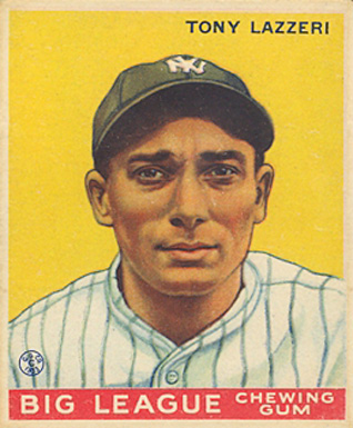 1933 Goudey World Wide Gum Tony Lazzeri #31 Baseball Card