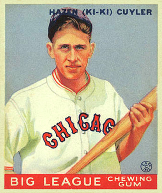 1933 Goudey World Wide Gum Hazen Cuyler #23 Baseball Card