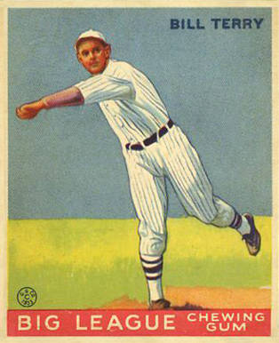 1933 Goudey World Wide Gum Bill Terry #20 Baseball Card