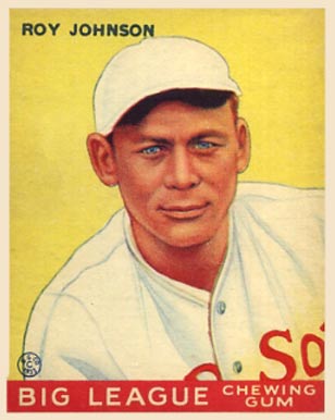 1933 Goudey World Wide Gum Roy Johnson #8 Baseball Card
