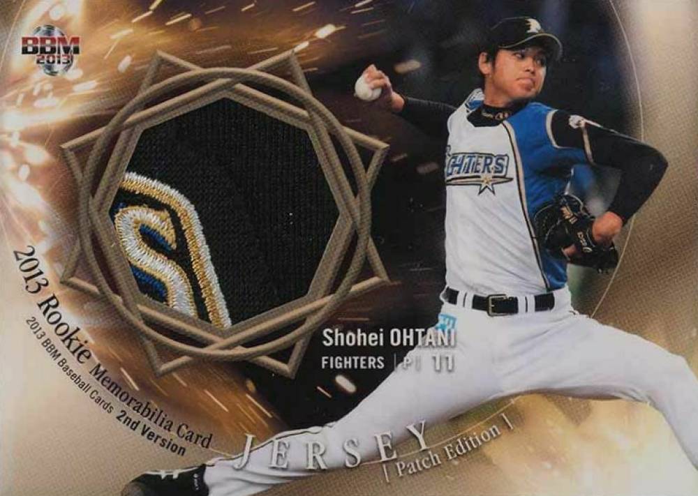 2013 BBM 2nd Version Rookie Memorabilia Card Shohei Ohtani #M7 Baseball Card
