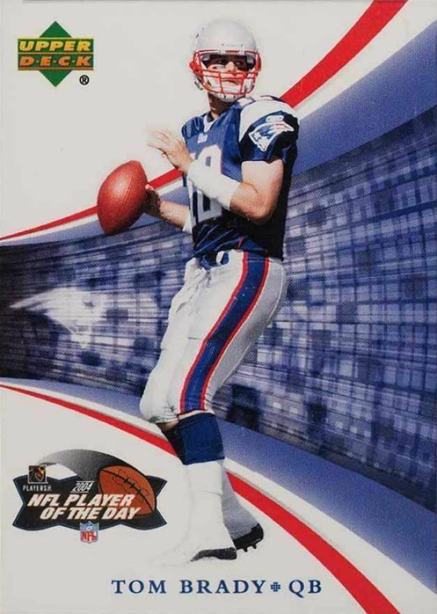 2004 Upper Deck NFL Player of the Day Tom Brady #POD4 Football Card