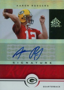 2005 Upper Deck Reflections Signature Reflections Aaron Rodgers #SR-AR Football Card