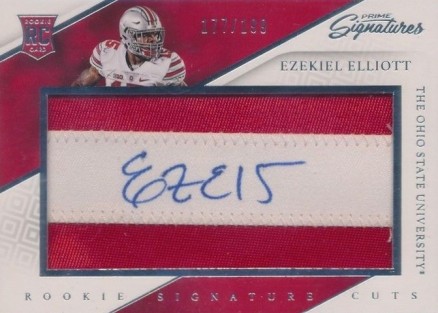 2016 Panini Prime Signatures Ezekiel Elliott #282 Football Card