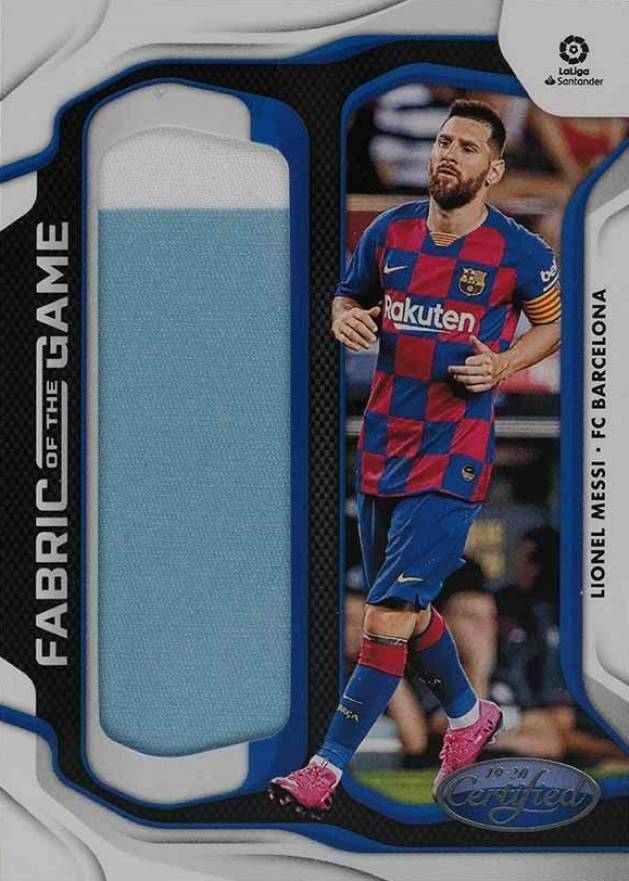 2019 Panini Chronicles Fabric of the Game Material Lionel Messi #LM Soccer Card