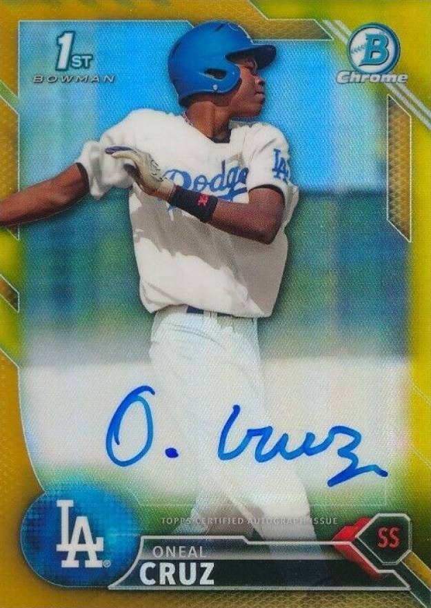 2016 Bowman Chrome Prospects Autographs Oneal Cruz #OC Baseball Card