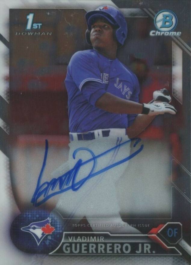 2016 Bowman Chrome Prospects Autographs Vladimir Guerrero Jr. #VG Baseball Card
