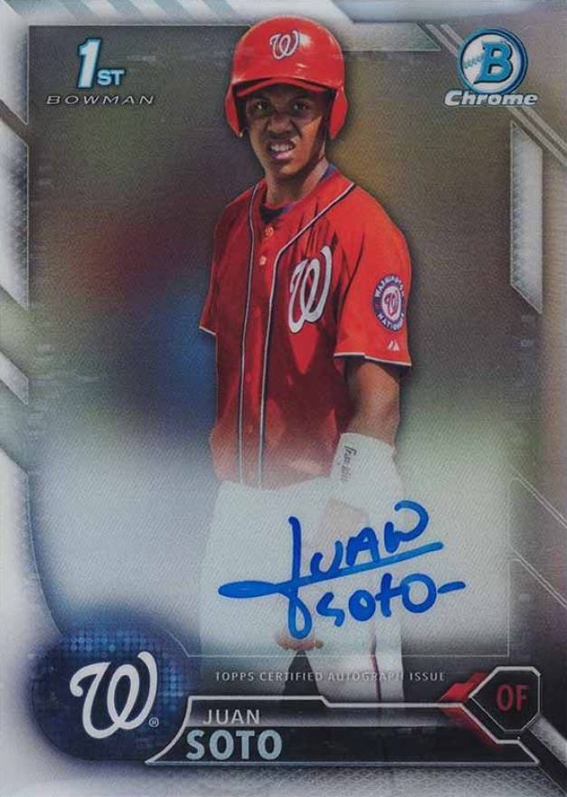 2016 Bowman Chrome Prospects Autographs Juan Soto #JS Baseball Card