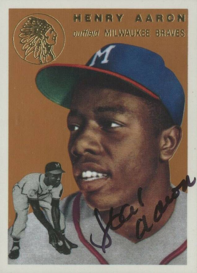 1994 Topps Archives '54 Reprint Hank Aaron #128 Baseball Card