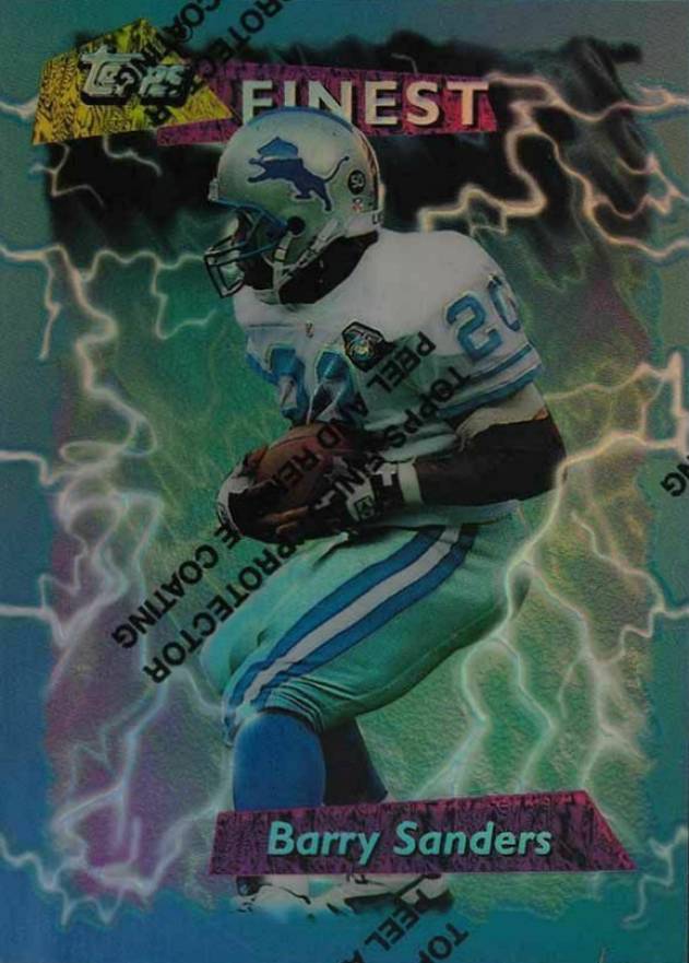 1995 Topps Finest Boosters Barry Sanders #166 Football Card