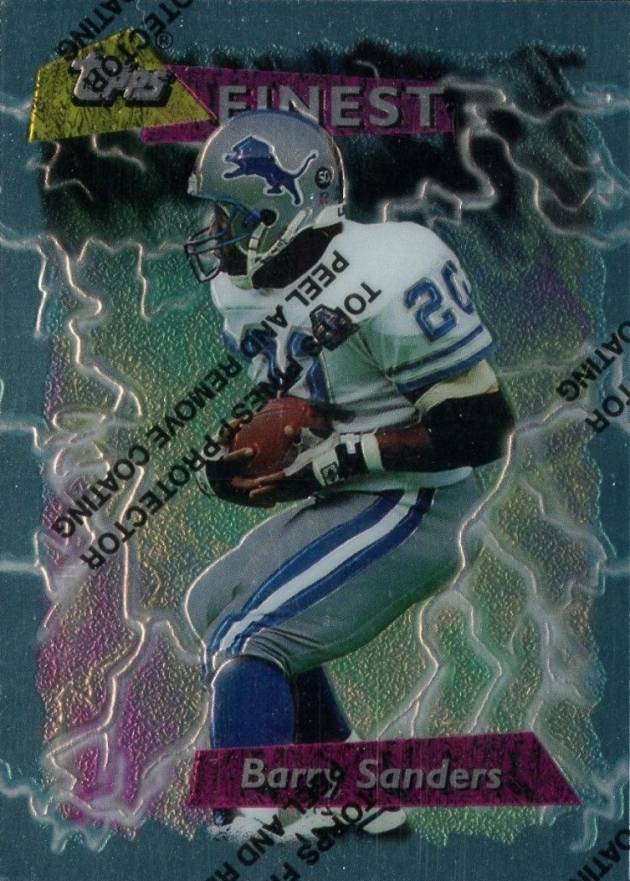 1995 Topps Finest Boosters Barry Sanders #166 Football Card