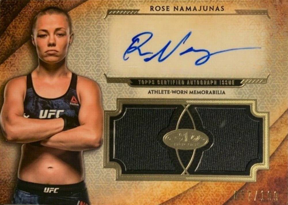 2018 Topps UFC Knockout Tier One Autograph Dual Relics Rose Namajunas #RN Other Sports Card