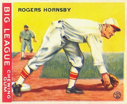 1934 Goudey World Wide Gum  Rogers Hornsby #1 Baseball Card