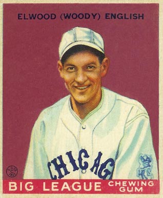 1934 Goudey World Wide Gum  Elwood English #11 Baseball Card