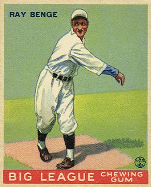 1934 Goudey World Wide Gum  Ray Benge #13 Baseball Card