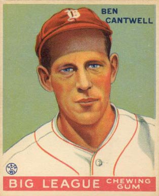 1934 Goudey World Wide Gum  Ben Cantwell #14 Baseball Card