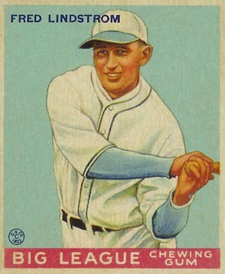 1934 Goudey World Wide Gum  Fred Lindstrom #17 Baseball Card