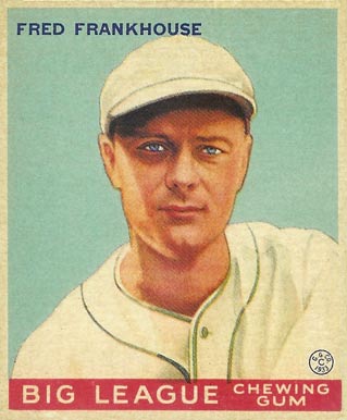 1934 Goudey World Wide Gum  Fred Frankhouse #19 Baseball Card