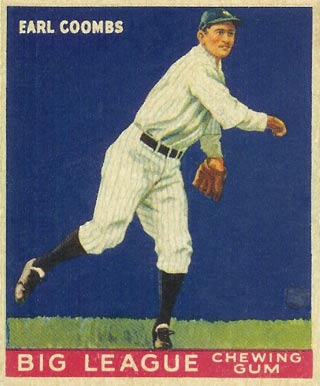 1934 Goudey World Wide Gum  Earl Coombs #21 Baseball Card